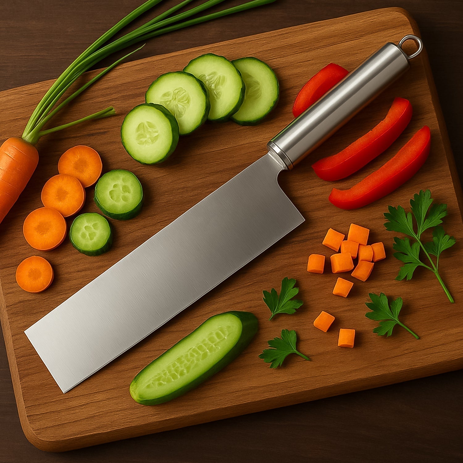  Stainless Steel Vegetable Cleaver Knife - main product shot