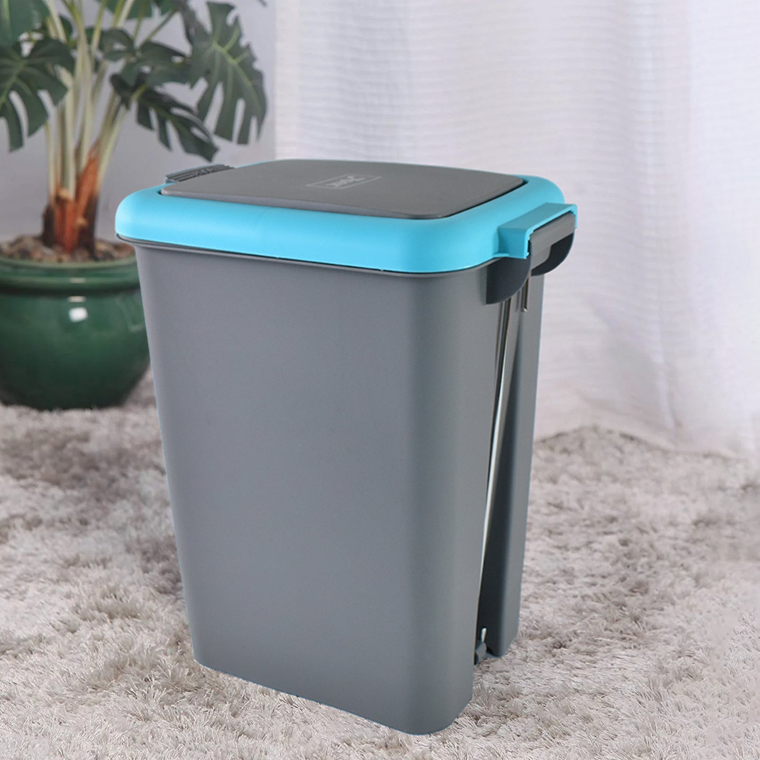  Apex Plastic Push Pedal Dust Bin 6.5L - feature
