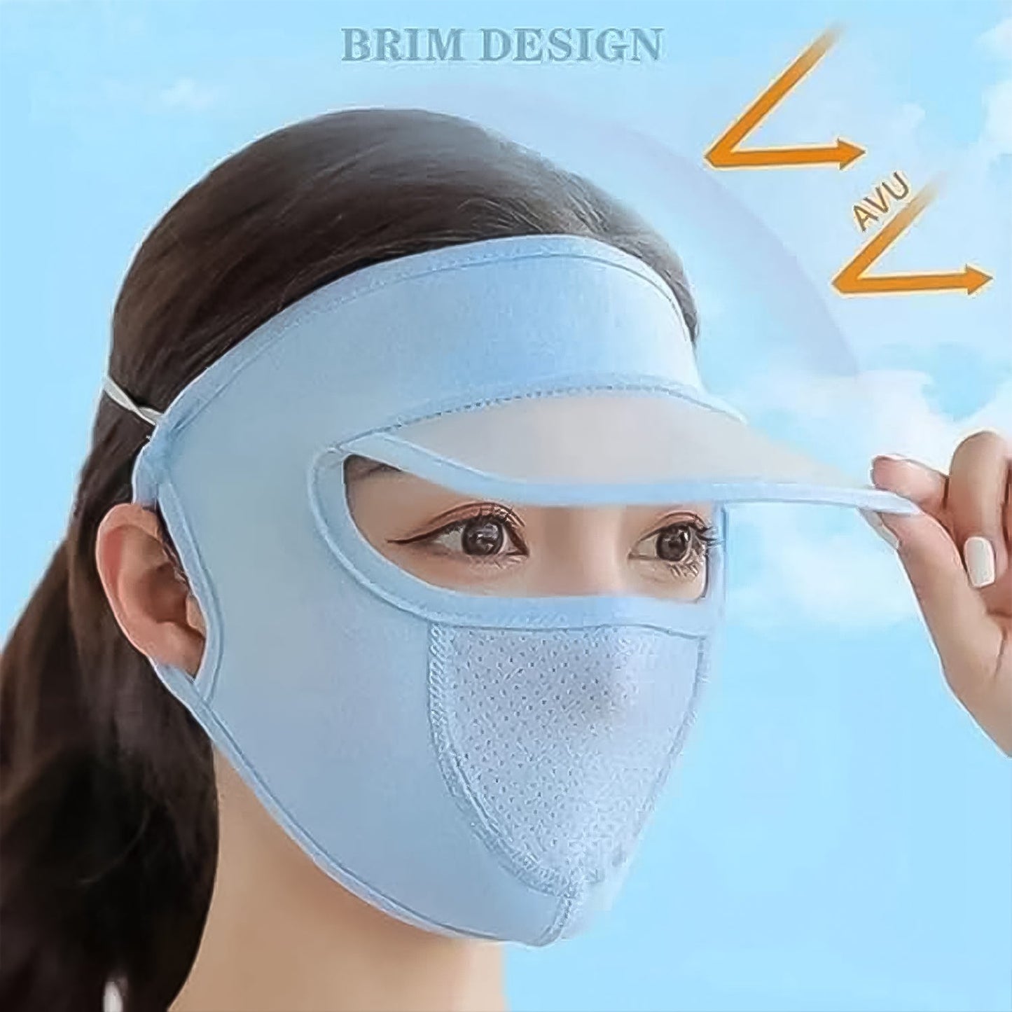  Women UV Protection Cap with Built-in - feature