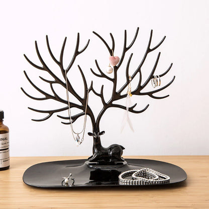 Deer-shaped jewellery display holder for earrings and necklaces antler tree India