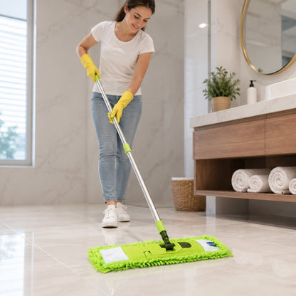 Microfiber Mop with Extendable Handle for Home & Office Cleaning  (Pipe Not Inluded)