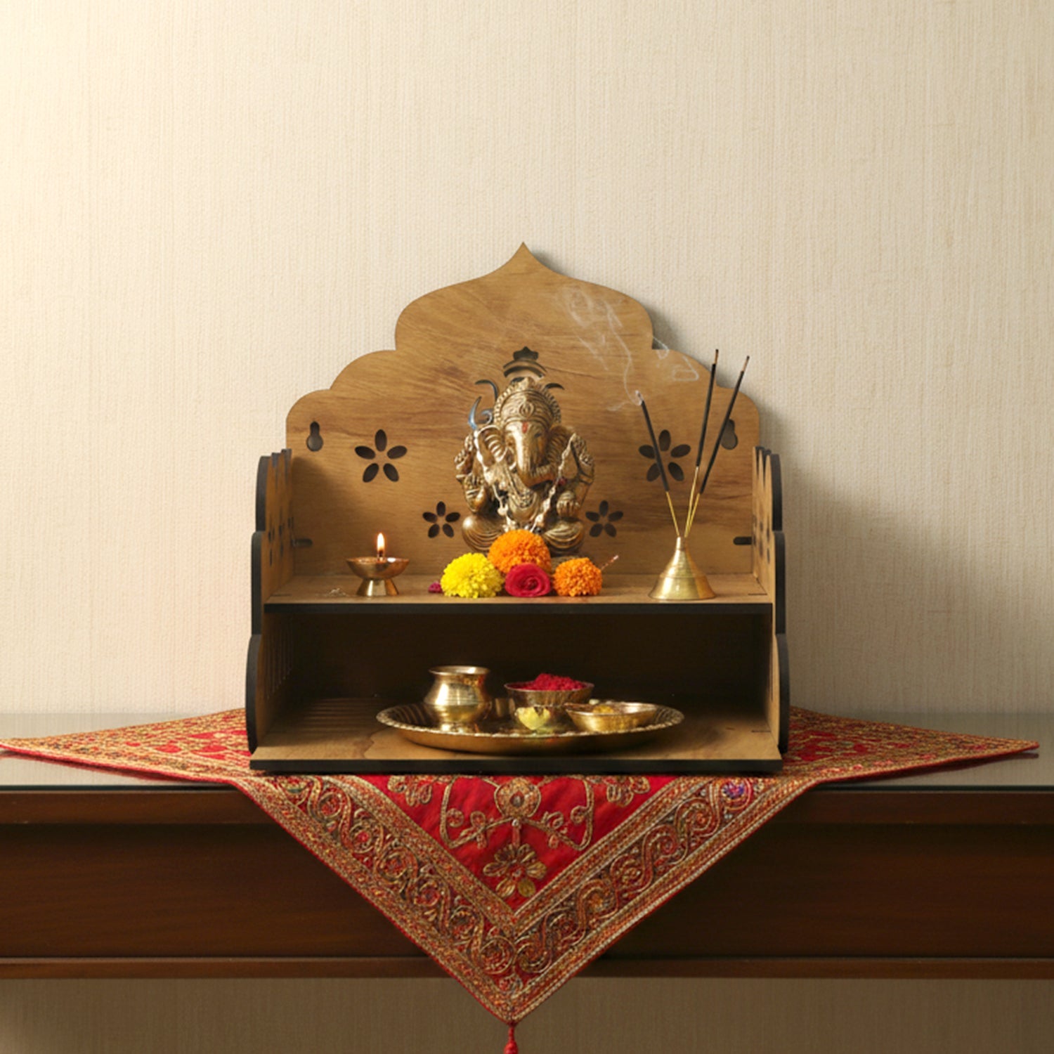 Wooden Pooja Mandir