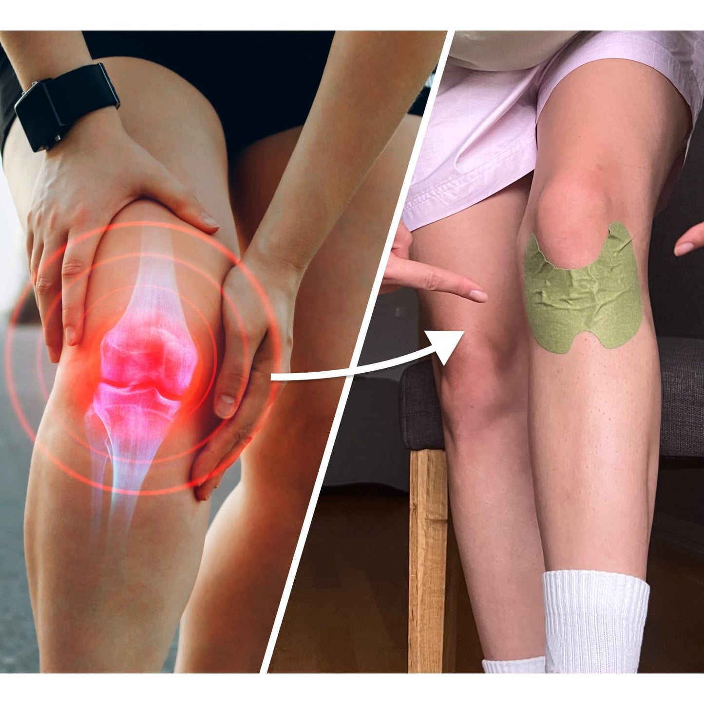 Knee Relief Patch Set – Herbal-Infused Adhesive Patches (10 Pc Set)