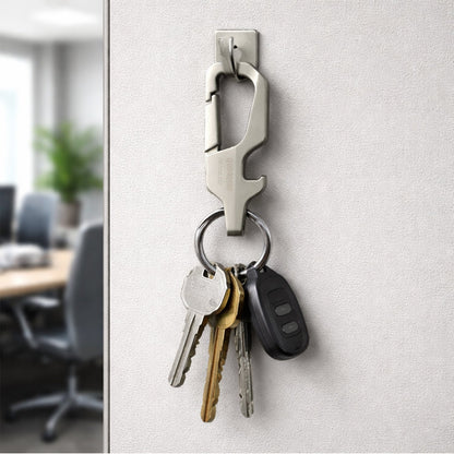 Heavy Duty Metal Key Holder with Secure Lock Keychain (1 Pc)