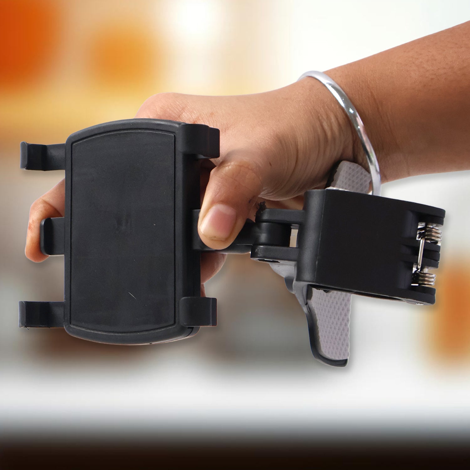 Car dashboard phone mount for easy viewing