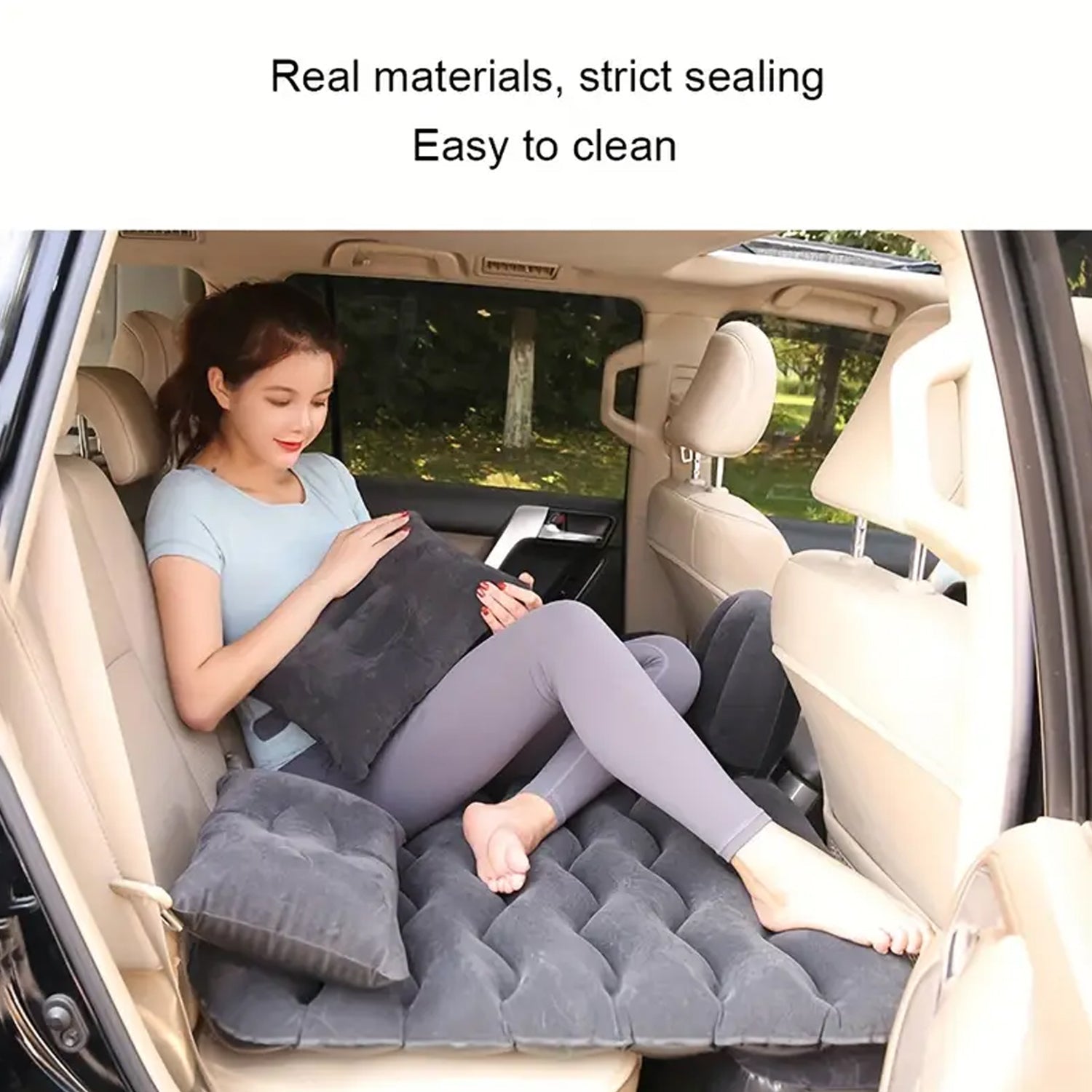  Portable Car Backseat Inflatable Air Mattress Bed - scale and size reference