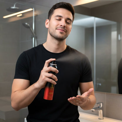 men's burnt fragrance body spray Signature brand
