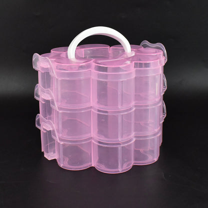 Flower-shaped organizer storage box top view India