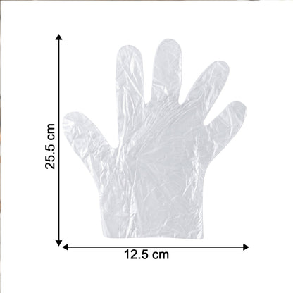 Disposable Small Plastic Gloves, for Kitchen, Food Handling, and Cleaning Tasks (100 Pc)