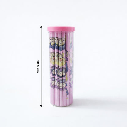 Cartoon Printed Wooden Pencil Set (50 Pc Pack)