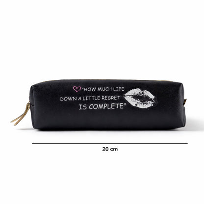 Stylish Printed Zipper Pencil Pouch Organizer (1 Pc)