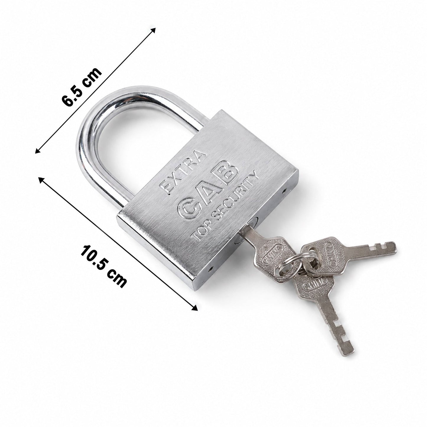 Heavy Steel Premium Square Padlock 70mm with 3 Keys  Hardened Shackle for Doors