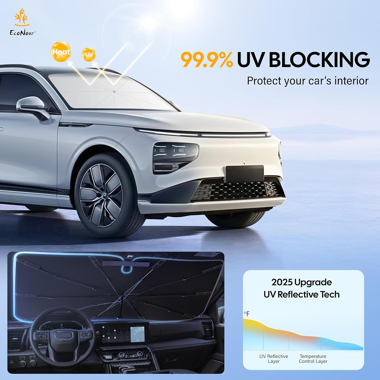  Foldable Car Windshield Sunshade for Heat Protection - scale and size reference