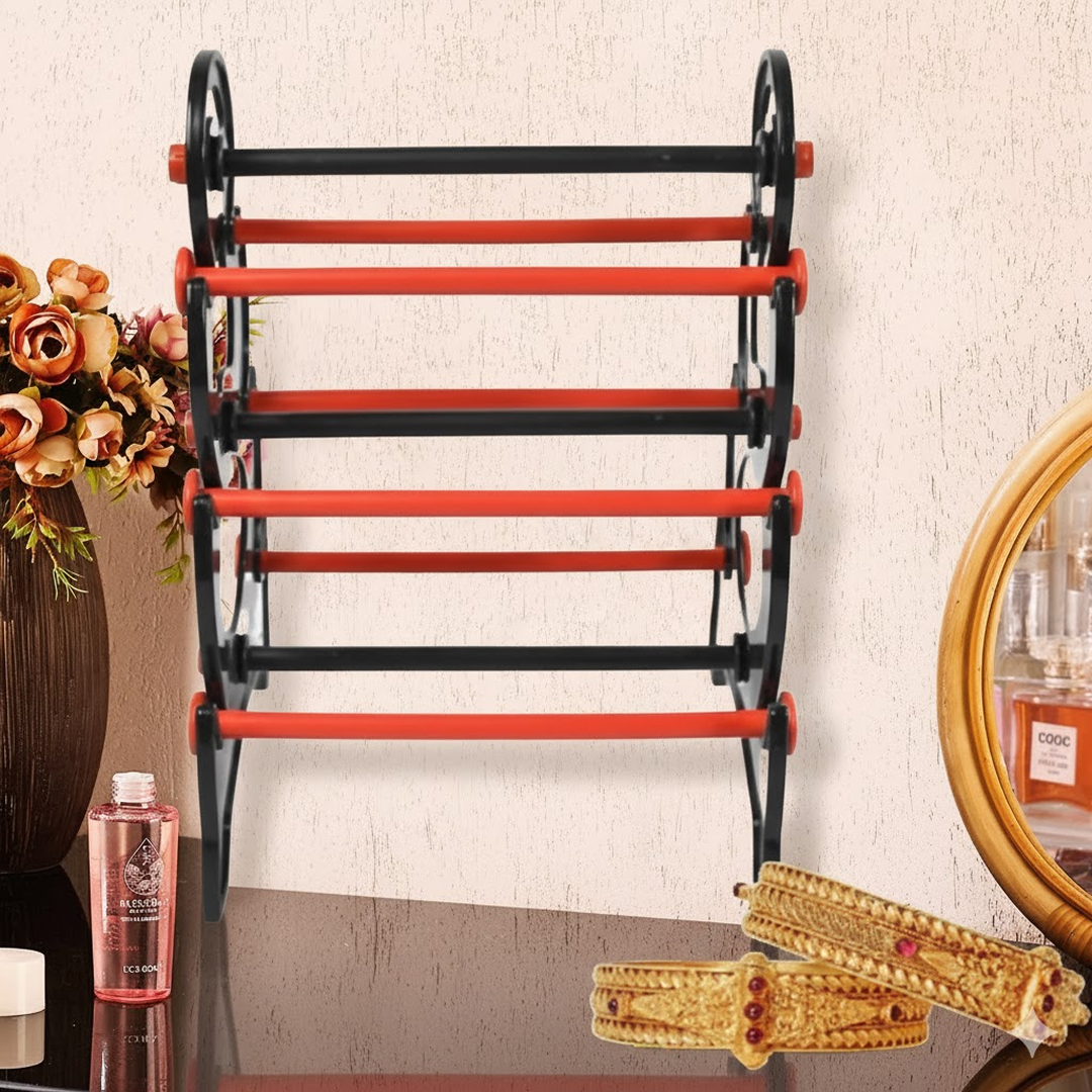 Multi-tier bangle organizer stand space-saving festive display holder India