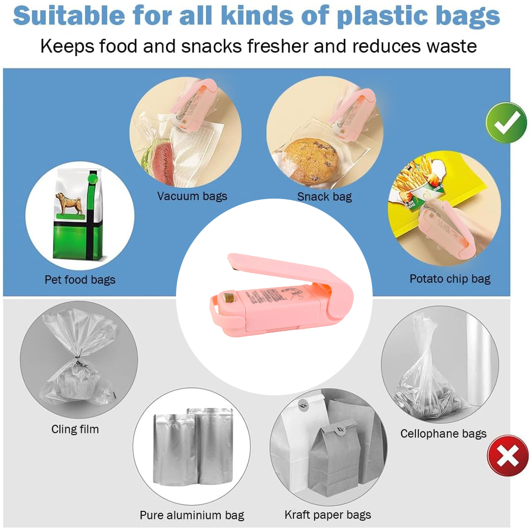  Mini Plastic Bag Sealer Heat Sealing Machine - key feature close-up