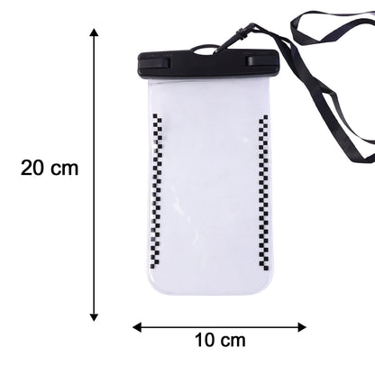 Waterproof Mobile Pouch Cover Black - Size Diagram