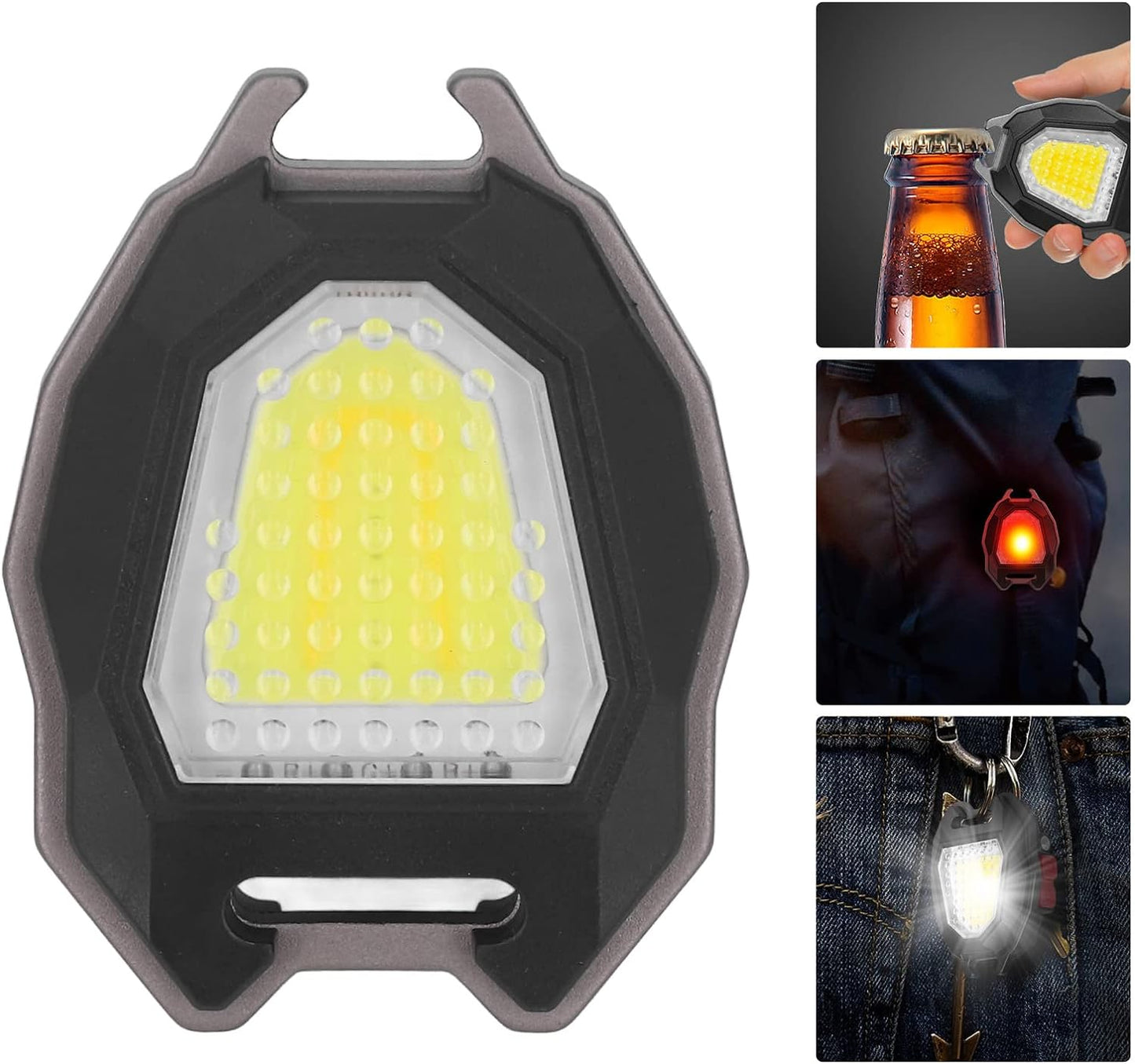 Triangular Camping Flashlight with Lighter – 6 Modes, 3 Colors, Waterproof