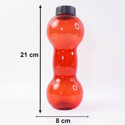 Plastic Dumbbell Shaped Water Bottle 550 ML for Fitness and Daily Hydration
