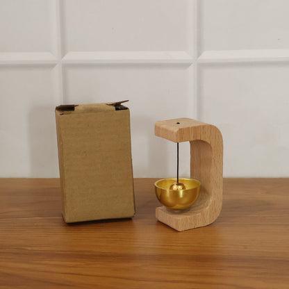 Megnetic Zen Bell for Meditation with Wooden Stand (1 Pc)