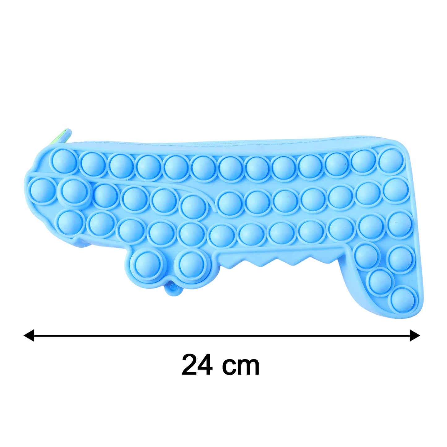 Cartoon Crocodile Shape Pop It Pencil Pouch (1 Pc)