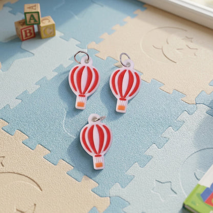 Hot Air Balloon Bag Charm Keychain Set (10 Pc)