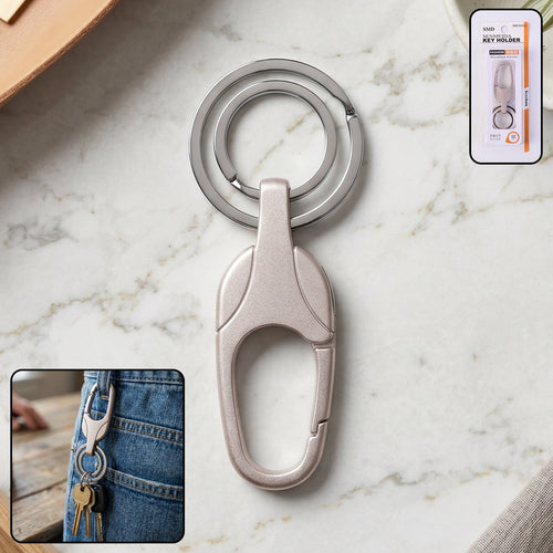 Durable Metal Keychain with Secure Clip (1 Pc)