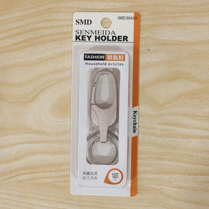 Durable Metal Keychain with Secure Clip (1 Pc)