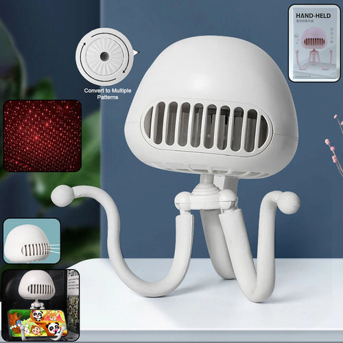 Mini projector summer fan