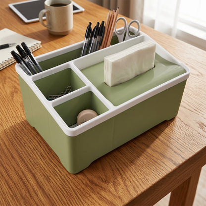 Multipurpose Plastic Storage Organizer Box with Compartments (1 Pc)