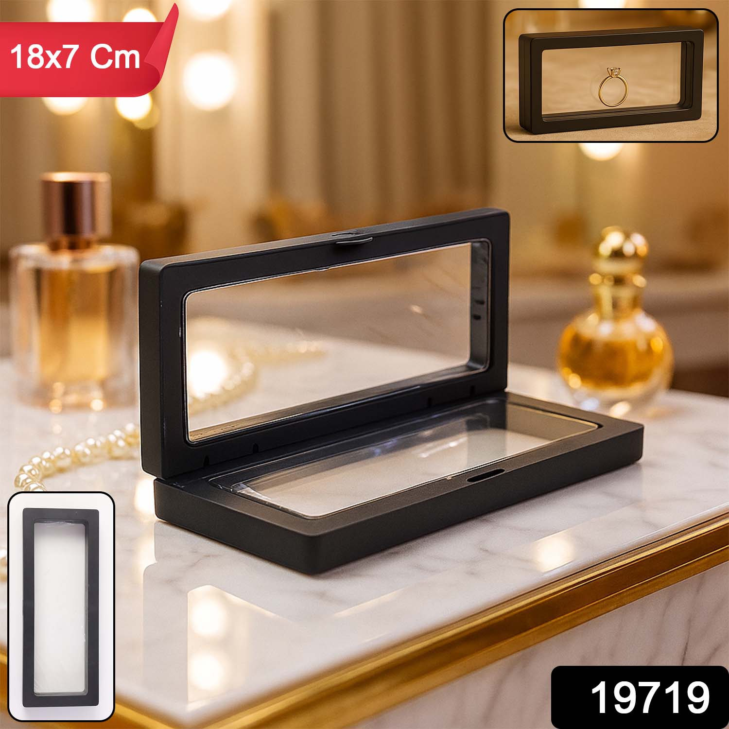 Jewellery display box 18x7cm open view India