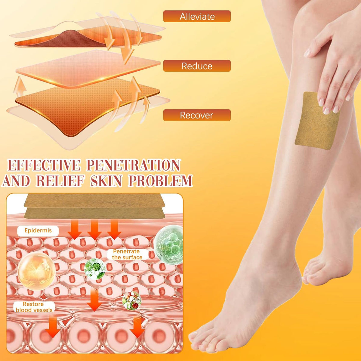 VeinEase™ -Turmeric Varicose Vein Patches | 🔥FLAT 50% OFF SAVING🔥