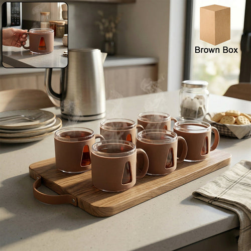 Premium Round Tea Cup Set (6 Pc Set)