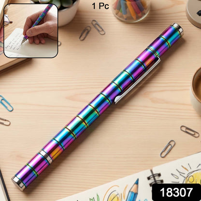 Magnetic Metal Writing Pen with Fidget Spinner Function - 1 Pc